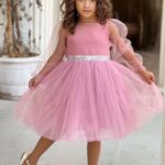 Melek Kanatlı Pembe Çocuk Abiye ABY895